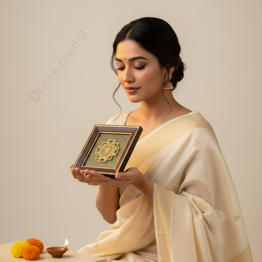 Pyrite Shree Yantra Frame