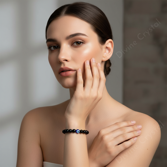 Black Obsidian Evile Eye Bracelet