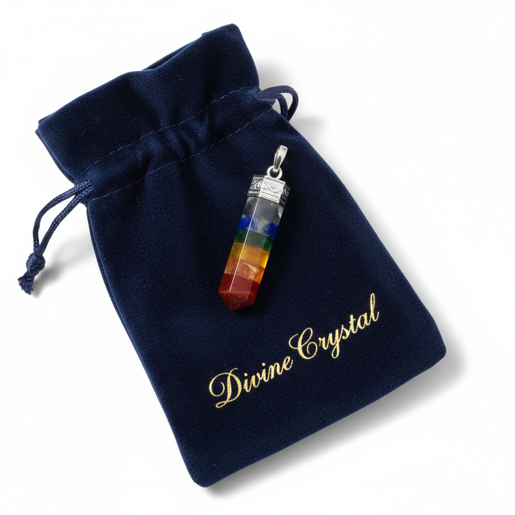 7 chakra pencil pendant
