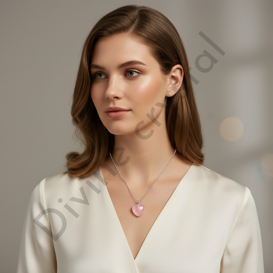 Rose Quartz Heart Pendant