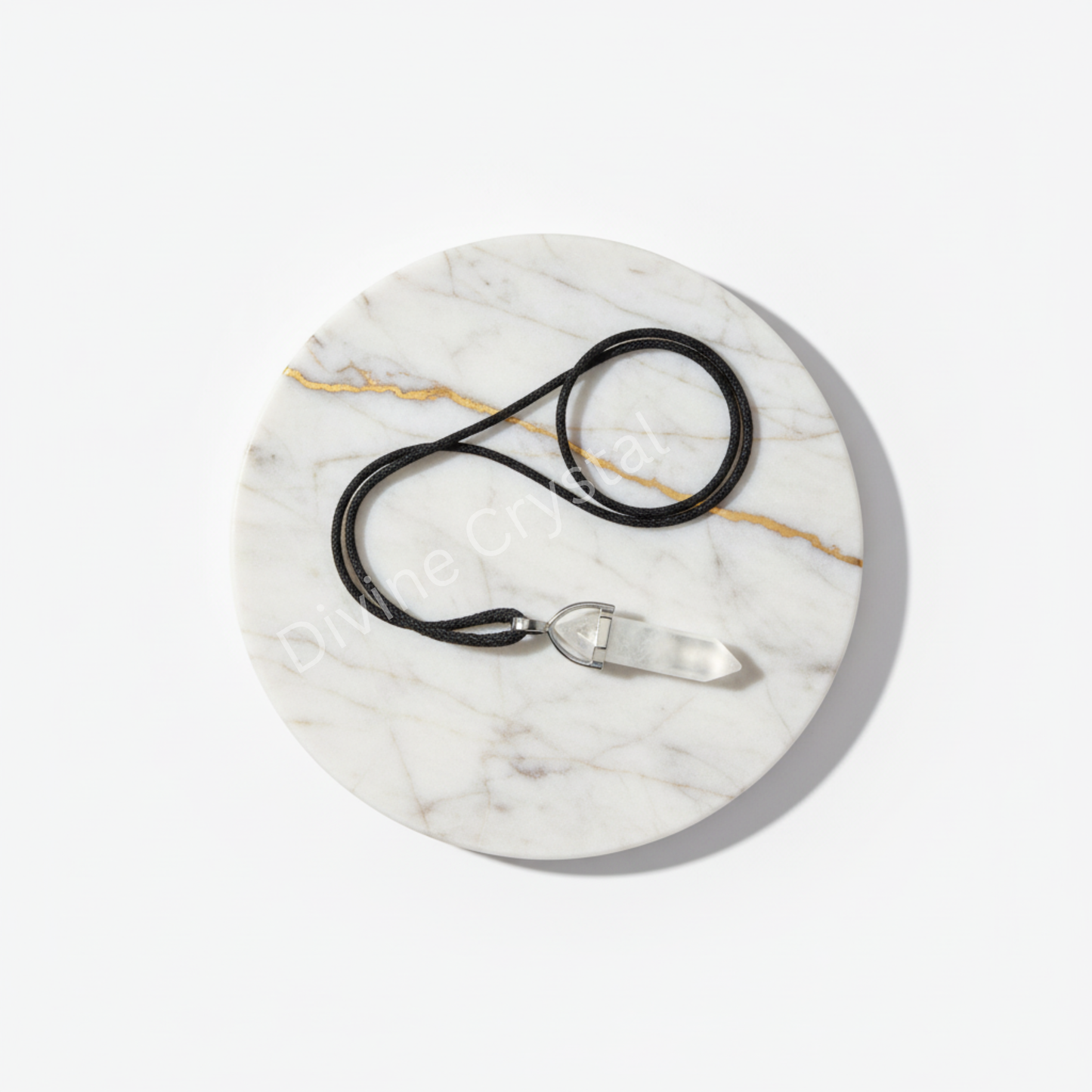 Clear Quartz  Double Pointed Pencil Pendant