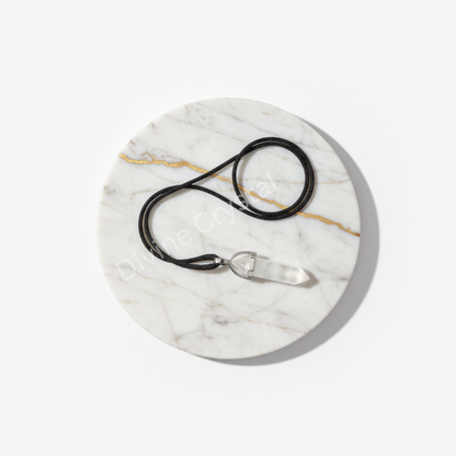 Clear Quartz  Double Pointed Pencil Pendant