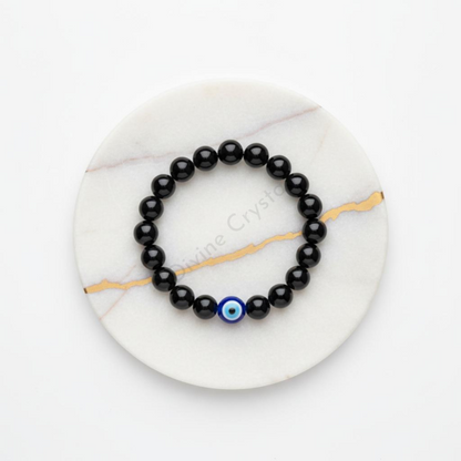 Black Obsidian Evile Eye Bracelet