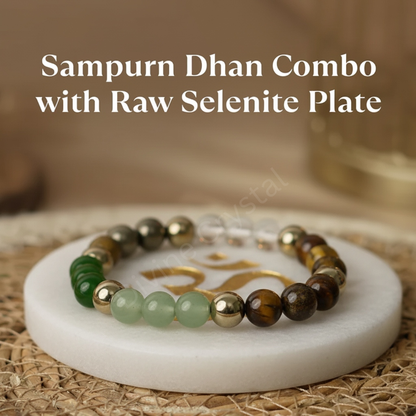 Sampurn Dhan Combo with Raw Selenite Plate