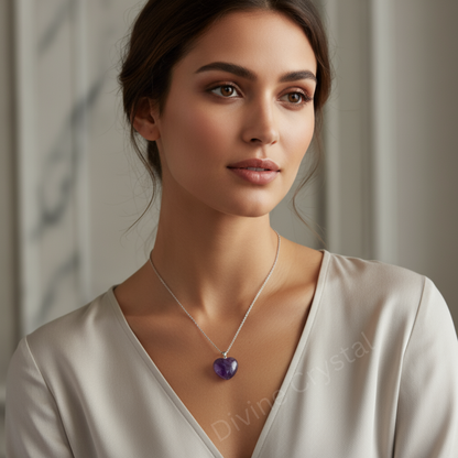Amethyst Heart Pendant