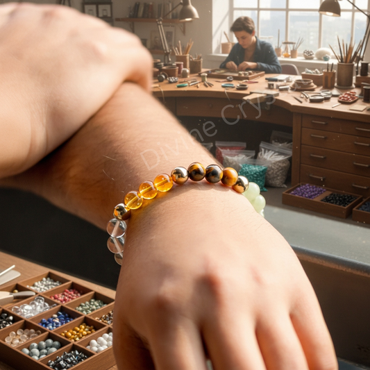 Vyapar Samriddhi Combo - Dhan Yog Bracelet with Citrine Pyramid