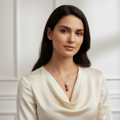 7 chakra pencil pendant