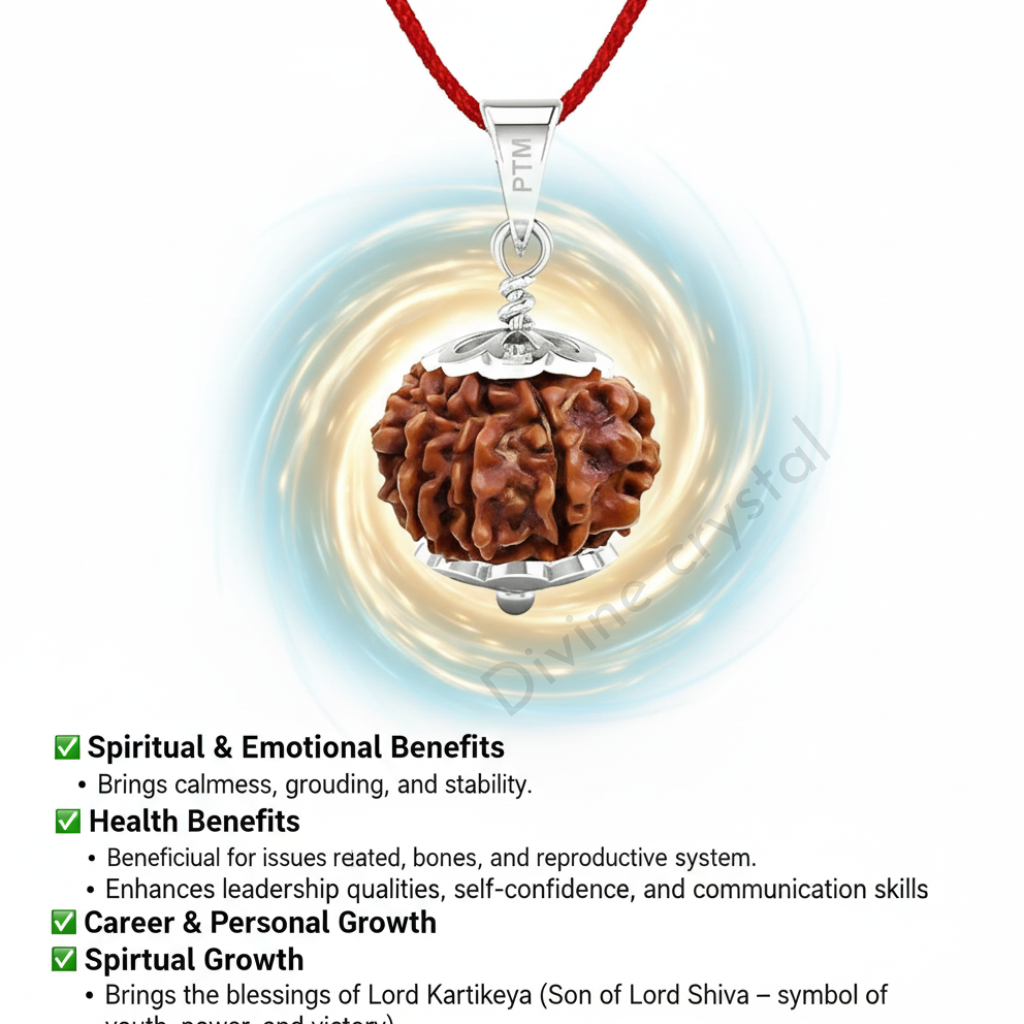 6 Mukhi Rudraksh Pendnat