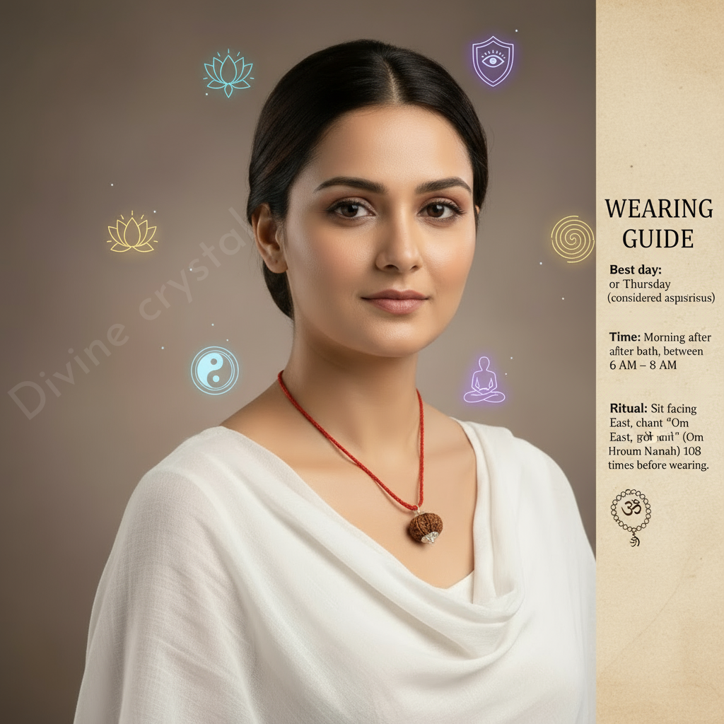 10 mukhi rudraksha pendant