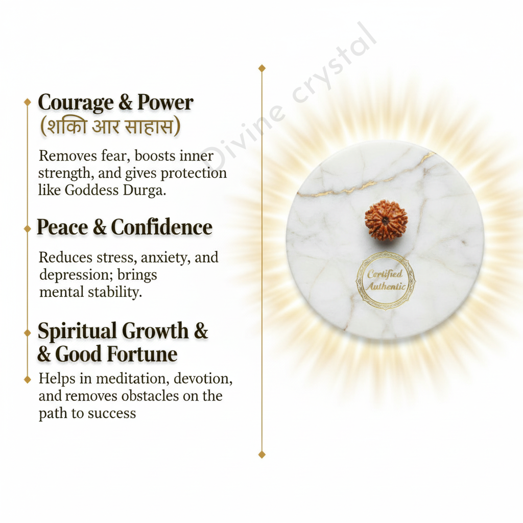 9 mukhi rudraksha pendant