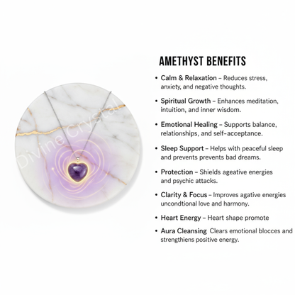 Amethyst Heart Pendant