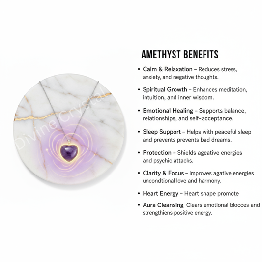 Amethyst Heart Pendant
