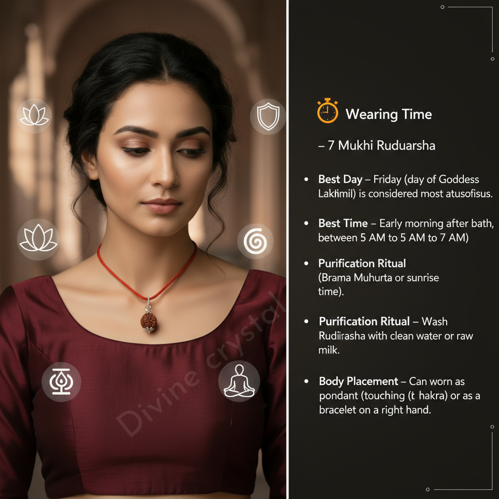 7  mukhi rudraksha pendant