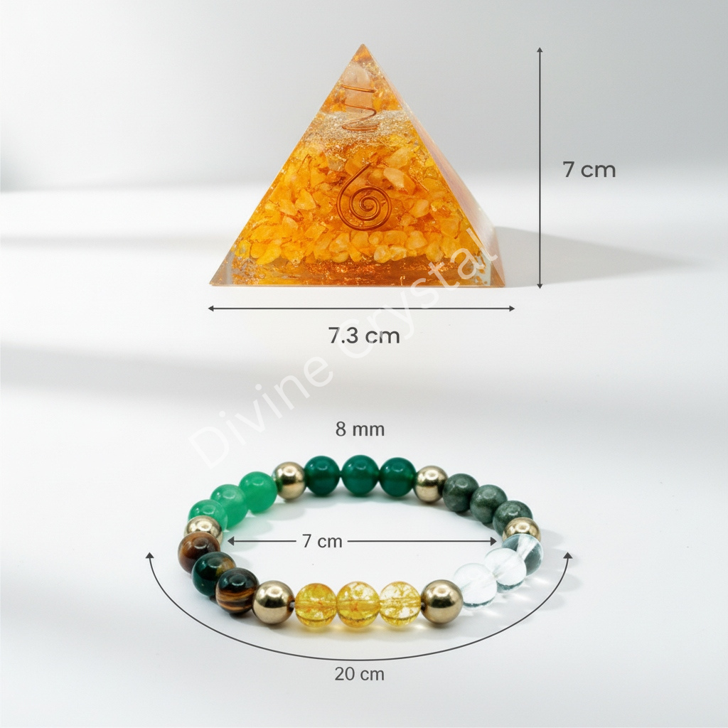 Vyapar Samriddhi Combo - Dhan Yog Bracelet with Citrine Pyramid