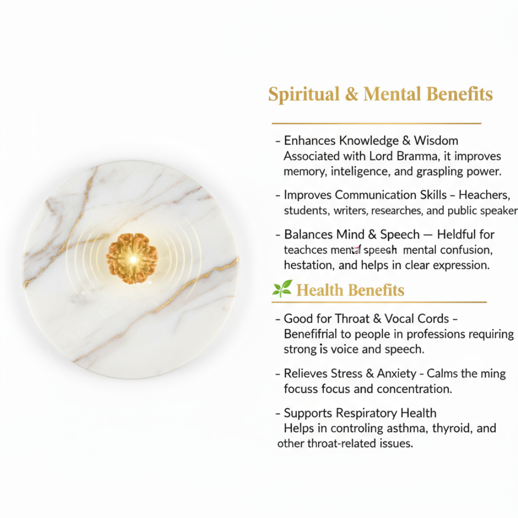 4 Mukhi Nepali Rudraksh Pendnat