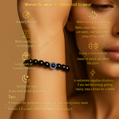 Black Obsidian Evile Eye Bracelet