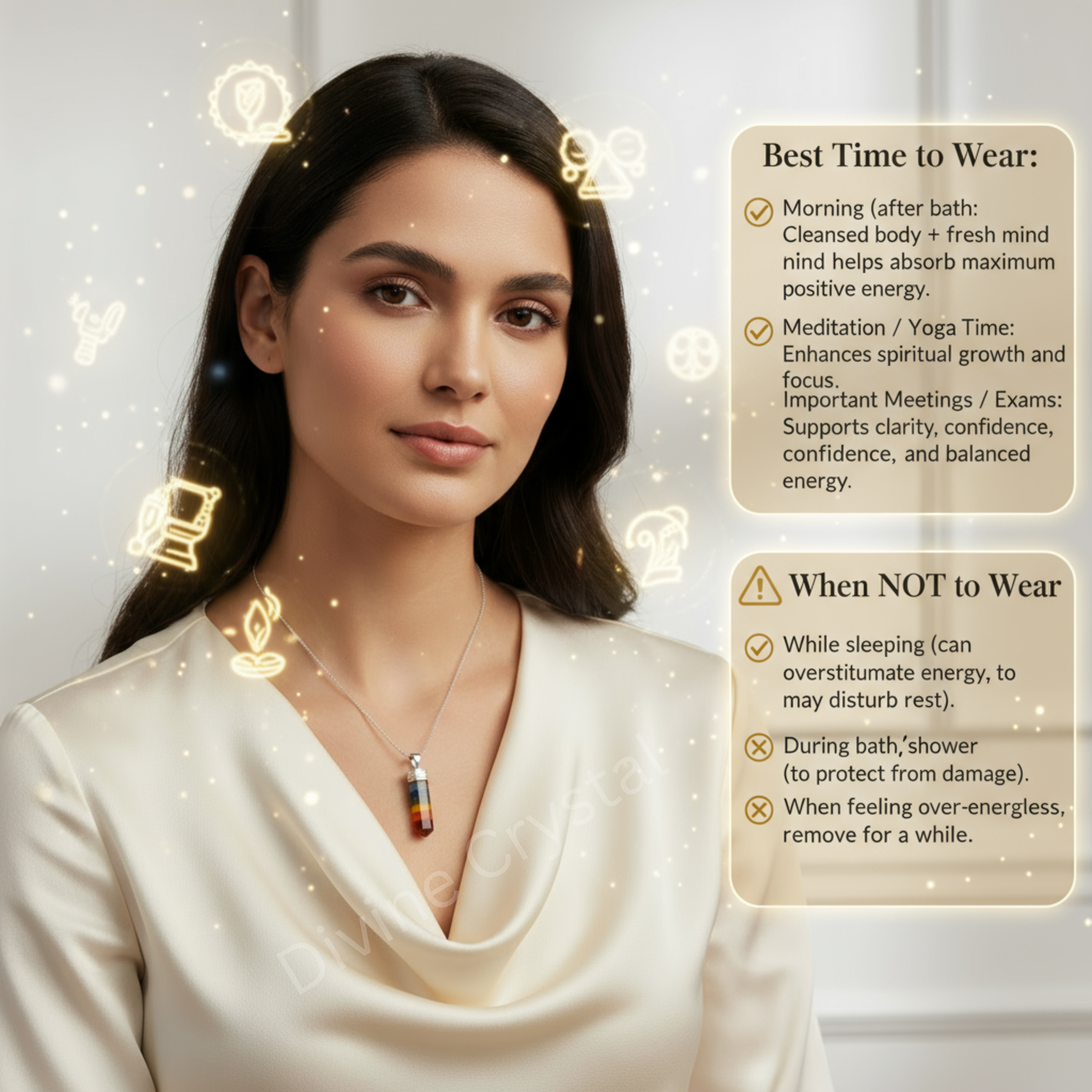 7 chakra pencil pendant