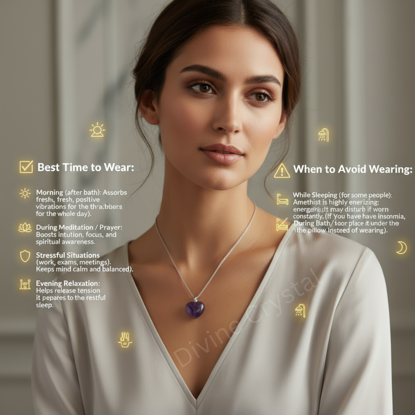 Amethyst Heart Pendant