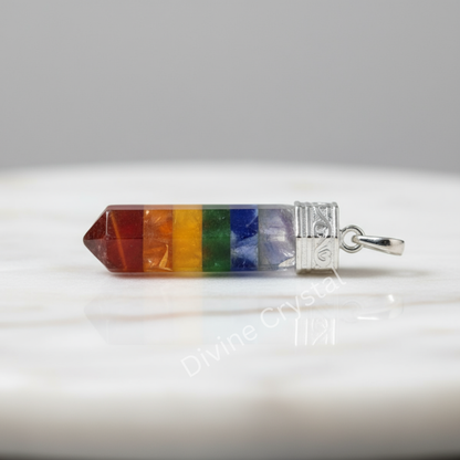 7 chakra pencil pendant