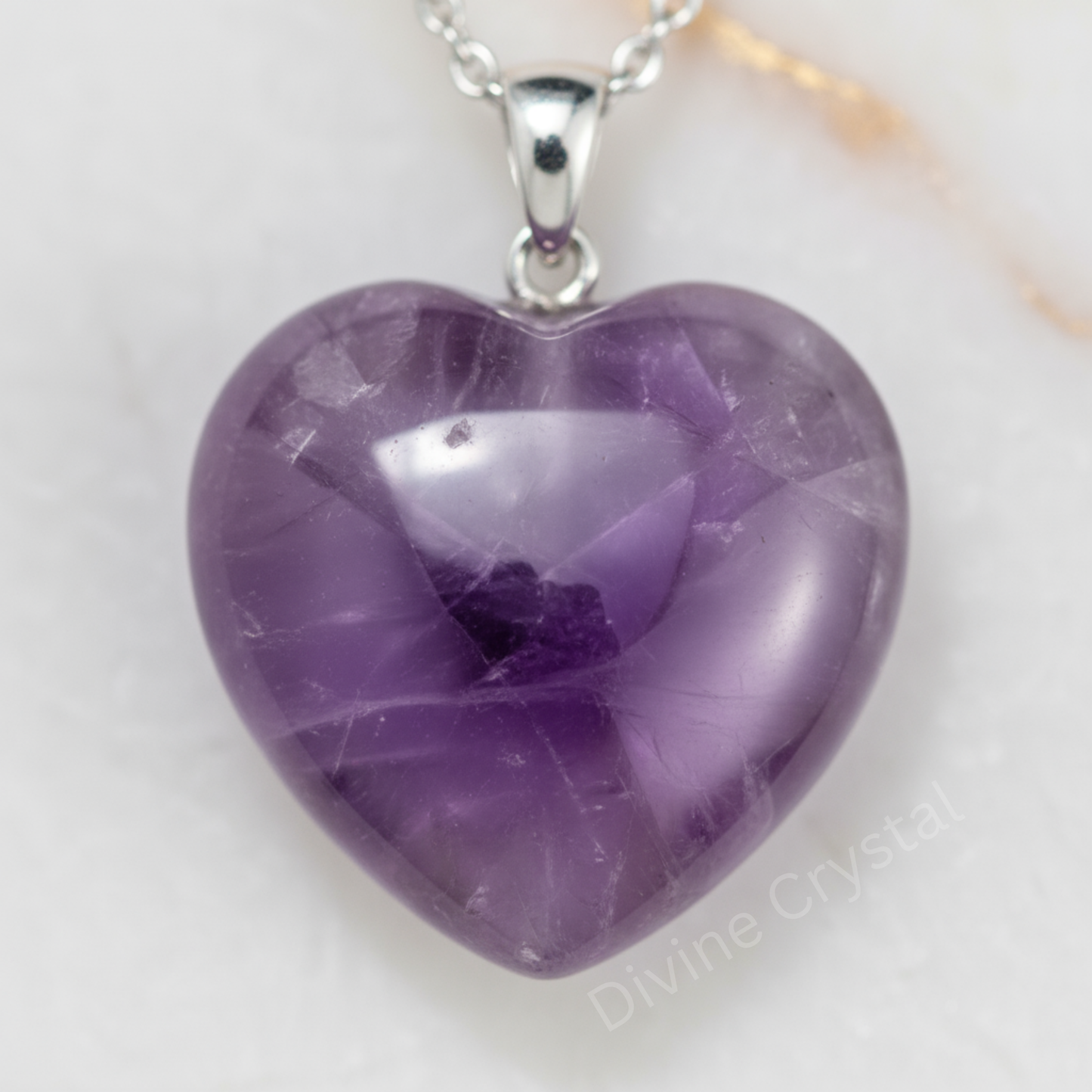 Amethyst Heart Pendant