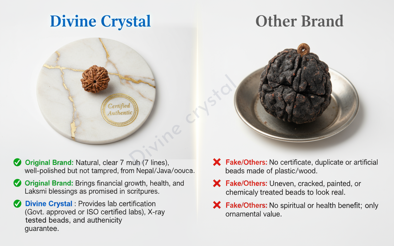 7  mukhi rudraksha pendant