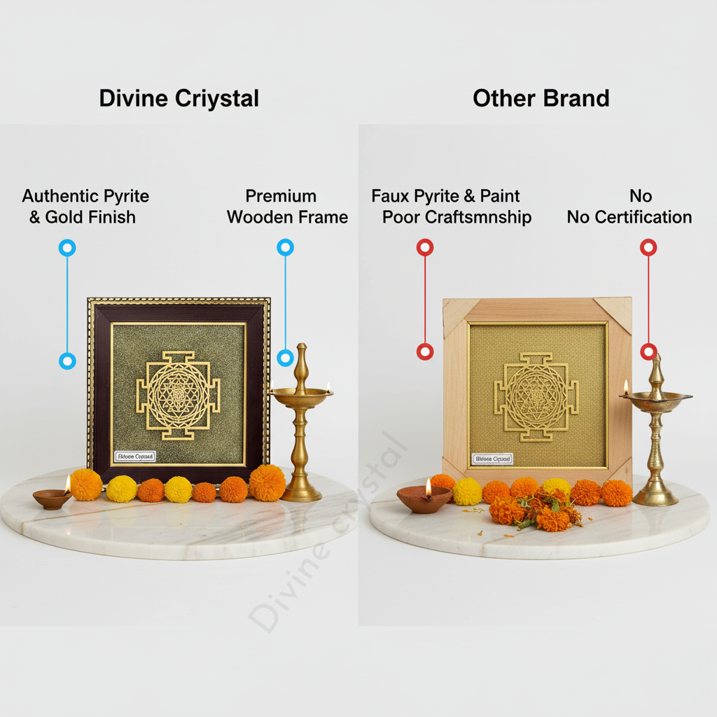 Pyrite Shree Yantra Frame