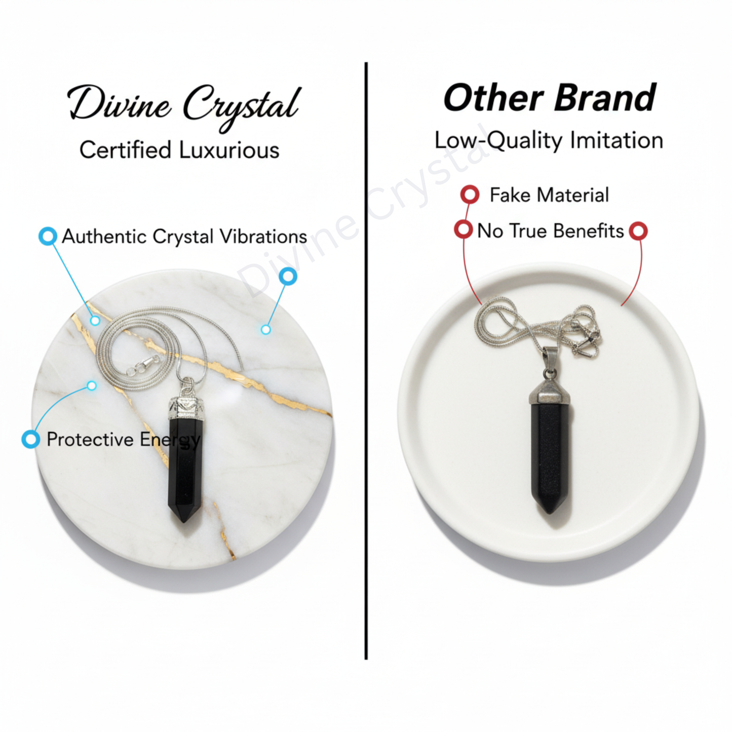 black obsidian pencil pendant