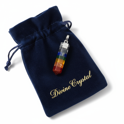 7 chakra pencil pendant