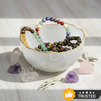 Pyrite Ganesh Ji & Selenite Money Bowl Combo