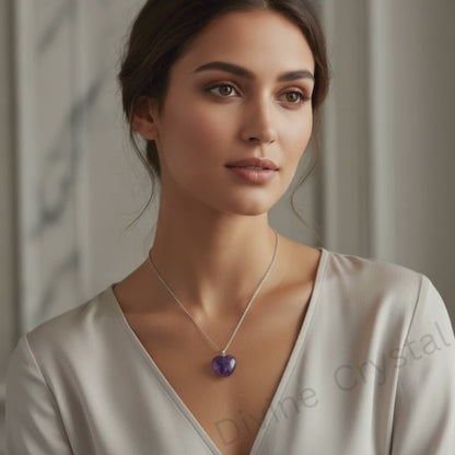 Amethyst Heart Pendant