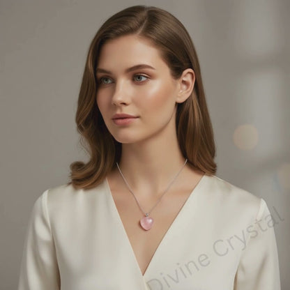 Rose Quartz Heart Pendant