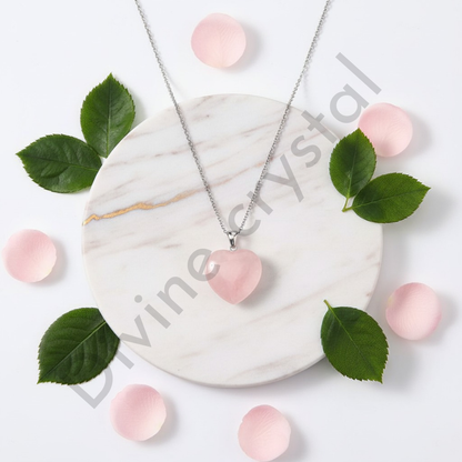 Rose Quartz Heart Pendant