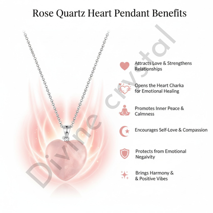 Rose Quartz Heart Pendant