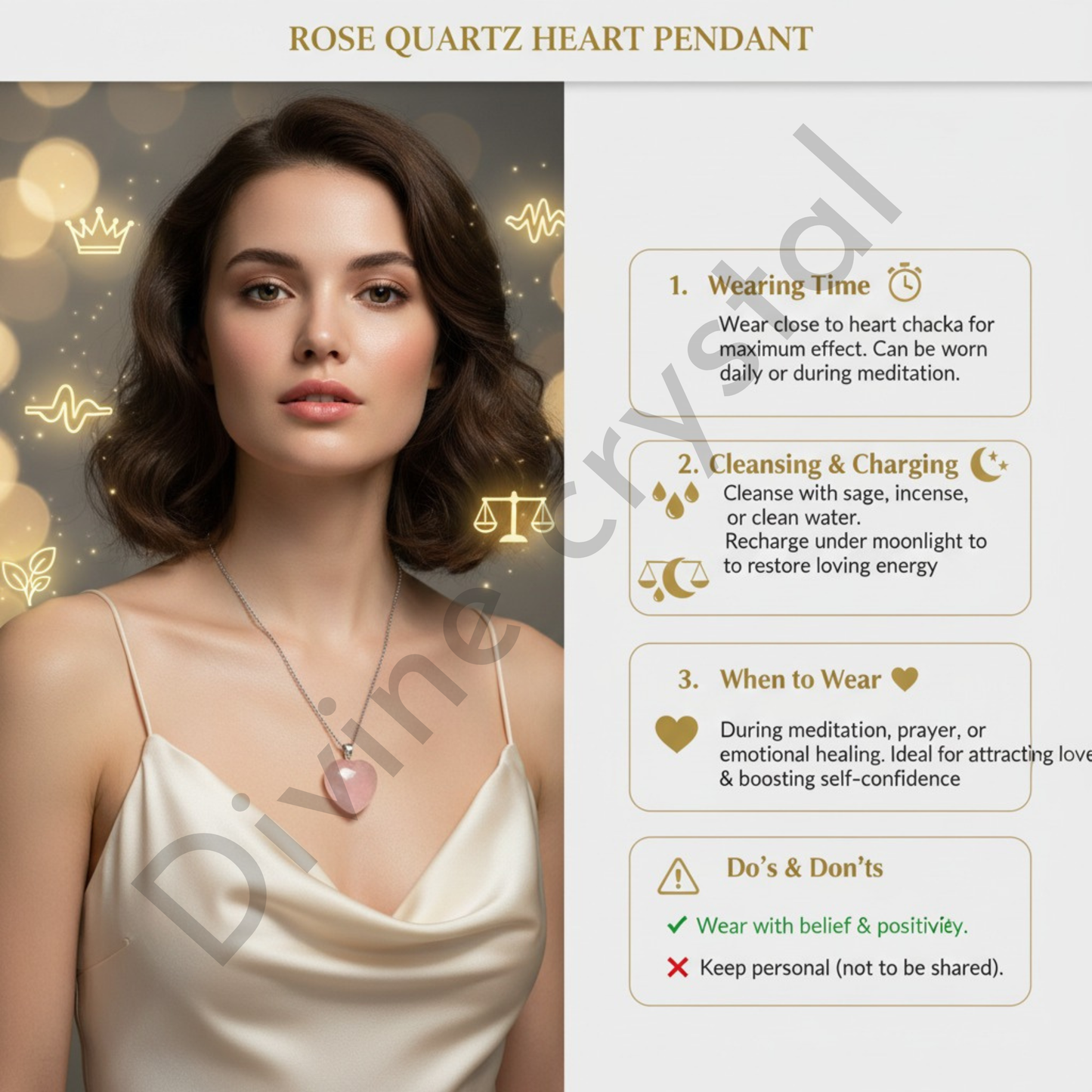 Rose Quartz Heart Pendant