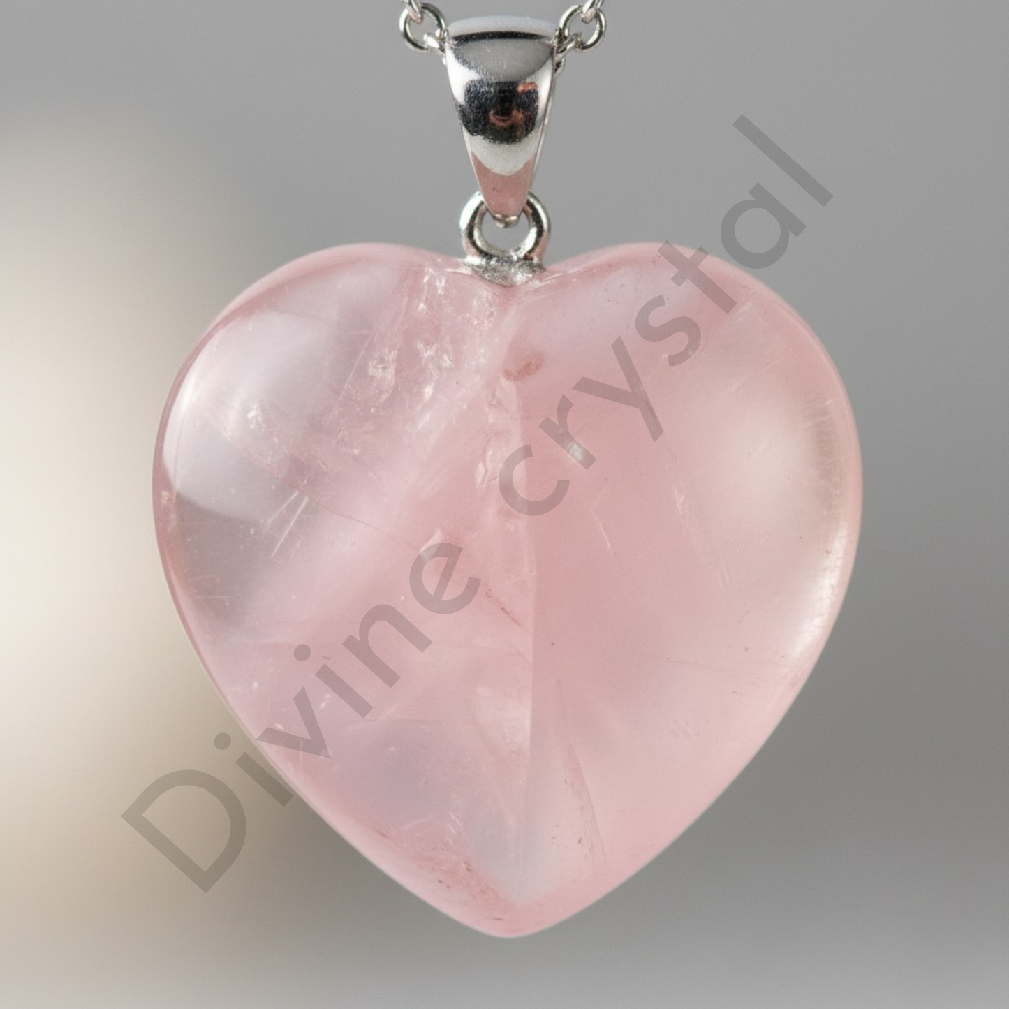 Rose Quartz Heart Pendant